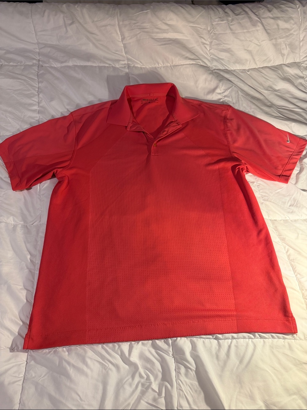 Nike Men's Coral Pink Athletic Golf Polo